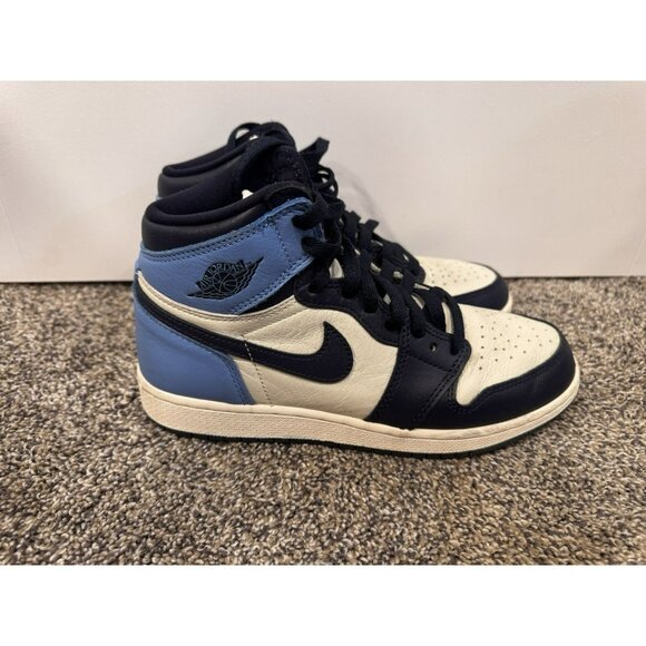 Nike Air Jordan 1 Retro High Og Gs Obsidian UNC GS 575441-140 Size 5.5Y - Picture 2 of 7